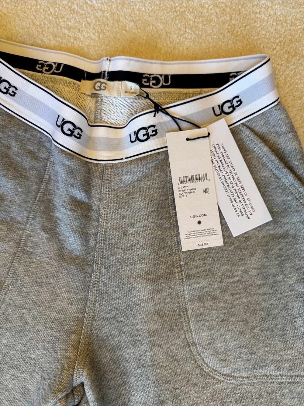 UGG Heather Grey Logo Waistband Lounge Pants
